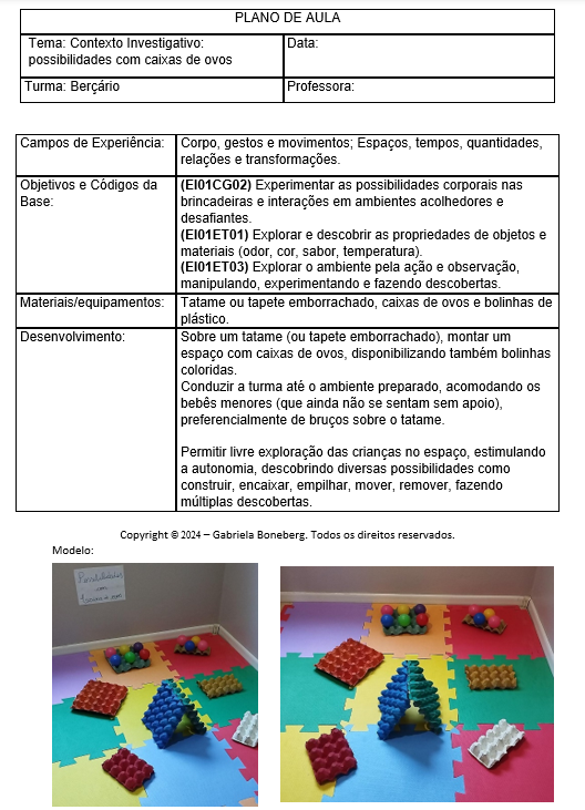 Possibilidades com caixas de ovos