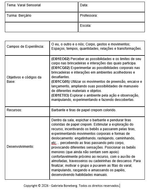 varal sensorial plano